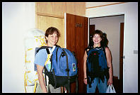 Sheryl and Jamie showing off their gear