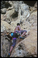 Darryl Jones climbing at the Thaiwand Wall
