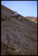 David Benson leading Levitation 29 (5.11), Red Rocks, Nevada