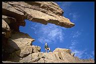 David Benson at the Key Hole on Long's Peak. Rock Mountain National Park, Colorado